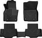Husky Liners Weatherbeater Floor Mats | Fits 2024-2026 Mazda CX-90, 2025 Mazda CX-70 | Front & 2nd Row, 3-pc Black - 95481