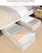 StorageWorks Under Bed Storage with Lid with Underbed Storage Bins
