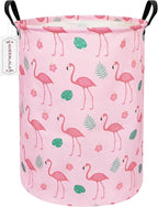 QUEENLALA Large Storage Basket,Laundry Hamper/Bathroom/Home Decor/Collapsible Round Storage Bin,Boys and Girls Hamper/Boxes/C