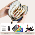 Stratalife Travel Jewelry Case Organizer for Women Wedding Gift Portable Jewelry Box with Small Pouches for Healing Crystal B