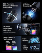 70mai Dual Dash Cam Front and Rear 4K, Car Camera for Cars with Sony IMX678, STARVIS 2 Night Vision, 4G LTE, AI Motion Detect