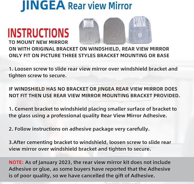 10.5" Rear view mirror, Interior rearview mirror Kit Compatible With Toyota Corolla, RAV4, Ford Focus, Jeep Wrangler, CJ, Nissan Rogue, Murano, Kicks, Sentra, Altima, Armada SUV, Car