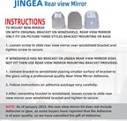 10.5" Rear view mirror, Interior rearview mirror Kit Compatible With Toyota Corolla, RAV4, Ford Focus, Jeep Wrangler, CJ, Nissan Rogue, Murano, Kicks, Sentra, Altima, Armada SUV, Car