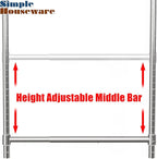 Simple Houseware Adjustable Closet Hanging Rod, Chrome - 2 Pack