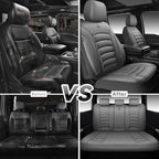 CAR PASS 3D Foam PU Leather Car Seat Covers, Universal Seat Covers Full Sets for Trucks SUV Sedan Automotive Seat Covers Armr