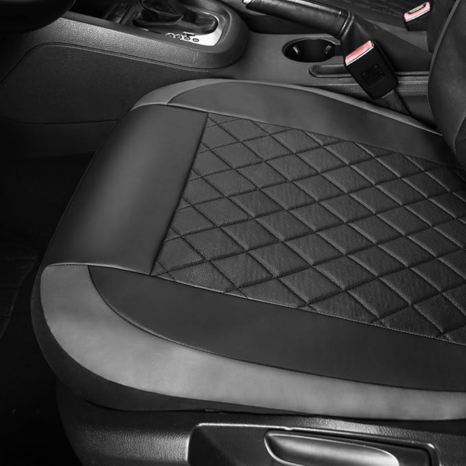 AUTOFAN Premium Universal Pu Leather Car Seat Covers - Front Seats, Airbag Safe, Water-Resistant Durable Vinyl, Fits 95% of C