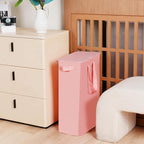 efluky Slim Laundry Basket with Lid, Narrow Laundry Hamper with Handles, Collapsible Dirty Clothes Hamper, Tall Laundry Bin f