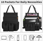 Car Front Seat Organizer Backseat Organizer with Dedicated Tablet Laptop Storage Adjustable Shoulder Strap Cup Holder Truck Seat Storage Universal Fits for Most of Car