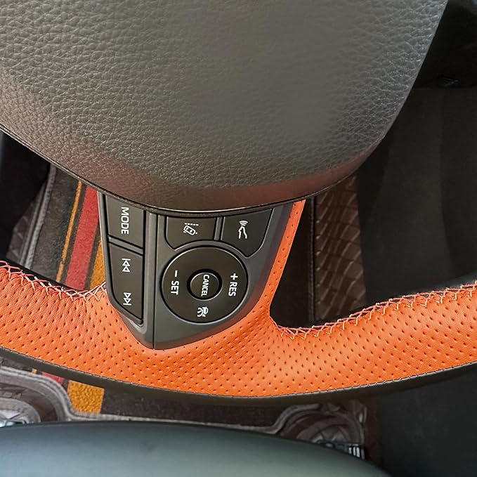 MEWANT Hand Sewn Steering Wheel Cover for Toyota Camry 2018-2019/Toyota Avalon 2019/Toyota Corolla 2019-2020/Toyota RAV4 2019 Steering Wheel Accessories