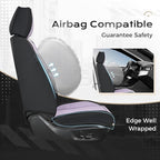 Coverado Seat Covers, Car Seat Covers Full Set, Leather Seat Covers for Cars, Car Seat Protector, Black Car Seat Covers Front