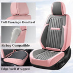 Coverado Car Seat Covers Front, Seat Covers for Cars, Waterproof 2-Pack Car Seat Cushions, Leather Carseat Seat Protectors, U