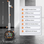 Semi Truck Digital Tire Pressure Gauge 200 PSI with LCD Color Screen, Heavy Duty Dual Head Chuck Tire Guage, ANSI B40.1 Certified - for Semi Trucks, Trucks, Cars, SUVs