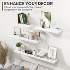 72 Inch Floating Shelves, 8 Inch Deep Floating Shelves for Wall, Hanging Shelf with Invisible Brackets, Deep Shelves for Bath