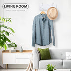 Badiano Wooden Coat Rack, Wall-Mounted Organizer for Closet, Entryway, Hallway, Foyer, Bedroom, Heavy Duty Double Hooks for H