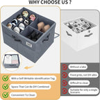 Shoe Storage Organizer for Closet Fits 16 Pairs, 1 Pack Shoes Boxes with Transparent Cover and Sturdy Handles, Shoe Storage B