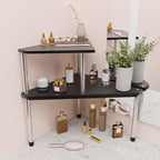 Weenson Bathroom Counter Organizer Over Sink for Toiletries, Makeup, Kitchen Countertop Organizer Spice Rack for Salt, 2-Tier