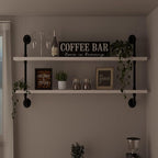 Floating Bookshelf Bathroom Shelves Over Toilet Industrial Pipe Shelving Pipe Shelves Rustic White Wall Shelves 36 Inch Farmh