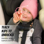 UnbuckleMe Car Seat Buckle Release Tool (As Seen on Shark Tank) - Easy Opener Aid for Arthritis, Long Nails, Older Kids - Button Pusher for Infant, Toddler Car Seats (2 Pack, Pink & Purple)