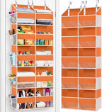 Over The Door Organizer 5 Tiers, Extra Large Behind Door Storage of 10 Compartments, 80 lbs Weight Capacity Hanging Storage O