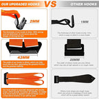 6 Rooftop Cargo Tie Down Hook Straps - Secure Any Car Roof Bag, Roof Rack Cargo Carrier, or Car Top Carrier, Durable and Solid, No Roof Rack Required, Compatible with Most Cars - Registered Patent
