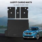 LASFIT Cargo Mat & Backrest Mats Seat Protector for BMW X3 2025 2026, Custom Fit 100% TPE All Weather Protection Car Liner for BMW X3 30 xDrive M50 xDrive Trunk Mats, Black
