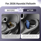 LUWU 2026 Palisade Accessories Rear Row Car Door Side Cup Holder Compatible with 2026 Palisade (SE/SEL/XRT PRO/Limited/Calligraphy) Interior Accessories TPE Material Cup Holder Insert 2-Pack