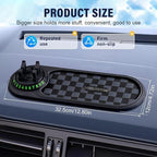 Multifunction Car Anti-Slip Mat, Car Anti Slip Mat Phone Holder, 3-in-1 Rotating Dashboard Mat: Phone Holder + Temporary Park