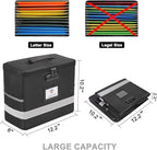 Fireproof File Box with Lock, Document Box Storage Organizer, Suitable for Hanging File Folders in Letter Size, Collapsible F
