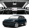 Custom Fit Windshield Sun Shade for Porsche Macan 2014-2026, Blocks UV & Heat, Front Window Sunshade Accessories, Easy Fold & Store Keep Your Car Cooler
