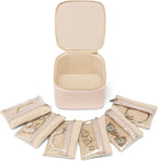 VLANDO Gifts for Teachers,Jewelry Box with 6 Velvet Jewelry Bags Travel Jewelry Storage for Women Girl Jewelry Organizer Neck