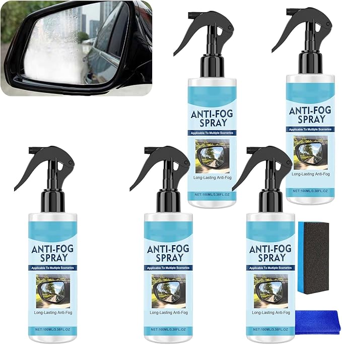 Anti Fog for Car Windshield Spray, Car Glass Cleaner, Interior Exterior Water Repellent Coating, Windscreen Glass Cleaner for