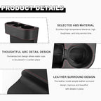 Car Seat Gap Filler Organizer, Multifunctional Auto Console Side Storage Box with Cup Holder, Universal PU Leather Cup Holder Front Seat Crevice Filler for Car Truck SUV (Black)
