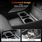 for 2024 Palisade Lower Console Organizer for 2023-2025 Hyundai Palisade SE/SEL/XRT/Limited/Calligraphy Under Console Tray Palisade Accessories (23-25 Palisade ABS Under Organizer w/Cup Holder)