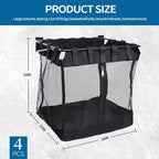4Pcs Large Slatwall Baskets Mesh Slatwall Baskets with Zipper Mounted Storage Baskets Hanging Slatwall Accessories for Shops 