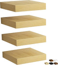 Fun Memories Rustic Wood Floating Shelves for Wall, Space-Saving Wall Mounted Shelves for Bathroom, Bedroom, Living Room and 
