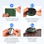 Multifunction Car Anti Slip Mat,Multi-Functional Support Anti-Slip Pad,360° Rotatable Phone Holder Car Dashboard Mat with Tem