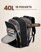 LOVEVOOK Travel Backpack for Women & Men 40L,Airline Approved Carry On Backpack Travel Essentials,TSA Carry on Luggage,Waterp