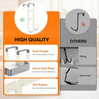 FYY Over The Door Hooks - 2 Pack Heavy Duty Dual-Hook Organizer Hanger with Non-Slip Rubber for Towels, Clothes, Hats & Bags 