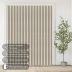 Jilron Accordian Door Curtain, 100% Blackout Folding Magnetic Doorway Curtains,Linen Style Closet Doors,for Room Divider,Priv