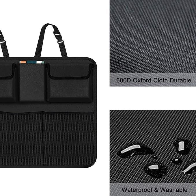 Trunk Organizer for Car, Large Capacity Car Organizers and Storage with 9 Pockets, Waterproof Backseat Hanging Organizer for SU