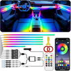 Interior Car LED Strip Lights, Acrylic LED Lights for Car with Dynamic Dreamcolor Chasing, 10 in 1 175 inches 593 LEDs Ambient Lighting Kits Music Sync Wireless APP and Remote Control