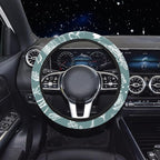 10 PCE Mushrooms Car Steering Wheel Cover for Women Center Console Armrest Pad Headrest Seat Belt Cover Car Accessories for Women Interior.(Snowflake Leaf)