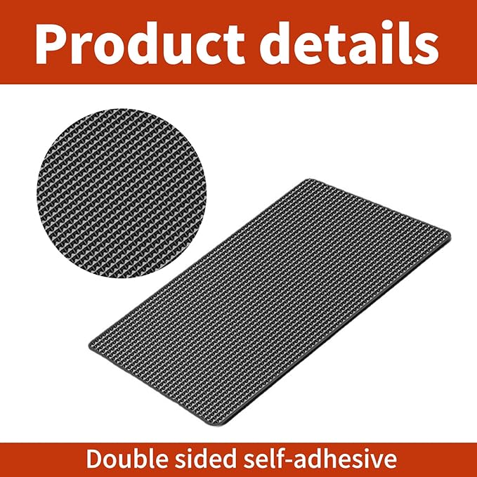 2 Pcs Car Dashboard Non Slip Mat,10.61" X 5.91" Dashboard Cell Phone Pad High-Temp Resistant & Washable Anti-Slip Dash Pad Su