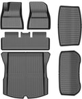 6PCS All-Weather TPE Floor Mats & Cargo Liner Set - Compatible with 2024-2026 Model 3 Highland/Standard | Custom Fit Anti-Slip Interior Protection