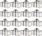 16 Pack Extra Large Heavy Duty Moving Bags, Clear Storage Bins with Lids, Reinforced Handles & Heavy-Duty Zippers Moving Boxe
