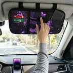 Butterfly Car Sun Visor Organizer Zipper with Picture Holder Tech Pouch Accessories Carry Storage with Multi-Pocket and Adjustable Straps Easy Installation Universal Fit for Most Cars SUV
