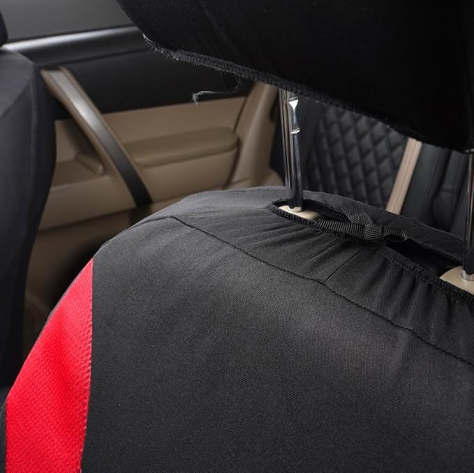Flying Banner Car Seat Covers Front Seats and Rear Bench Mesh Fabric Rear Bench Split Polyester Cover Easy Installation SUV C