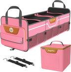 Car Trunk Organizer for SUV, Heavy Duty Waterproof Trunk Organizer, Foldable Collapsible Car Organizer with Cooler,