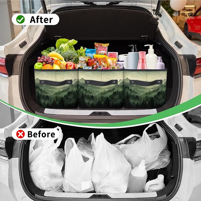 Reusable Grocery Bags Heavy Duty Shopping Bags Foldable Large Tote Bags with Long Handles & Hard Bottom