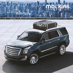 Mockins 25 CuFt Waterproof Rooftop Cargo Bag |60"x43"x17" All-Weather Car Roof Cargo Carrier Bag |Vinyl Car Roof Bag w/Mat, Straps & Door Hooks| Car Top Carrier for Vehicles with or Without Roof Rack